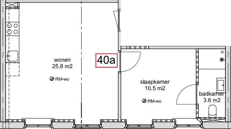 Appartement in Arnhem met 2 kamers